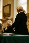 Samuel Quincy looks over his papers