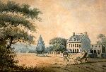 Watercolor of the Old House by E. Malcom, 1798