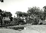 Side view of the Old House and Library, 1946