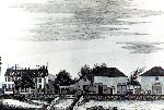 A drawing of The Adams Seat in Quincy, 1828