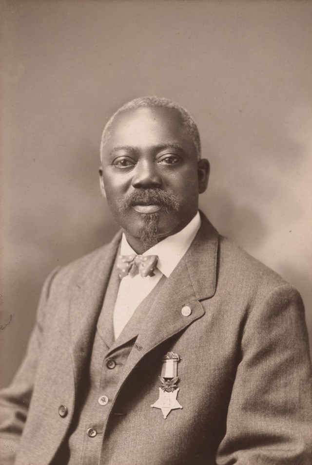 Black and white photo of Sgt. William Harvey Carney