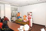 Women explain African fabrics to audience
