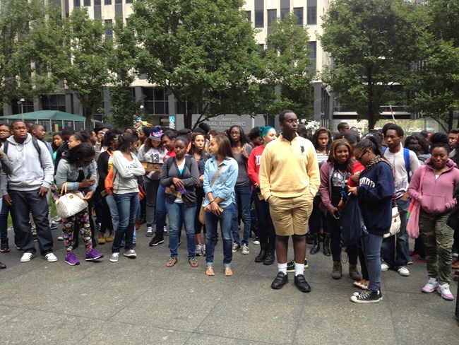 Many students from Howard University participate in an annual visit to the African Burial Ground where they learn our history