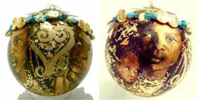 Two handmade ornaments Two handmade ornaments