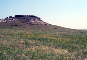 Rock formation seen from the Daemonelix Trail.