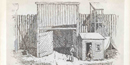 Drawing of the north gate to the Andersonville Prison Drawing of the north gate to the Andersonville Prison