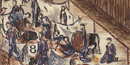 Drawing of Civil War soldiers at the Andersonville prison deadline Drawing of Civil War soldiers at the Andersonville prison deadline