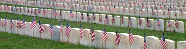 Flags in Andersonville National Cemetery, Memorial Day 2001