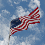 American flag at Monument