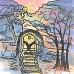 Graphic of train in tunnel