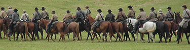Reenactors at the 140th anniversary of the Battle of Brices Cross Roads