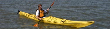 Kayak paddling on Core Sound