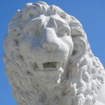 Lion statue at Bridge of Lions in St. Augustine, Florida