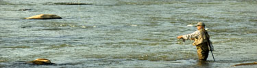 Fishing the Shoals in the Palisades - Photo by Tom Wilson