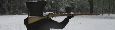 Ice and snow on a wayside exhibit