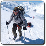 A climbing ranger on Mount McKinley