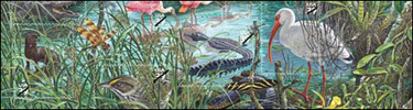 Southern Florida Wetland postage stamp pane