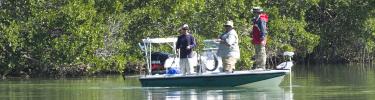 Three Men Fishing From Boat