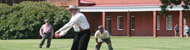 Civil War era baseball played inside Fort Pulaski