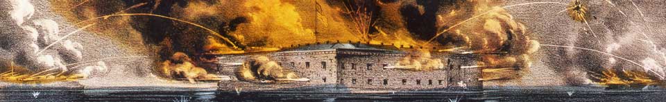 Currier & Ives lithograph depicting the bombardment of Fort Sumter