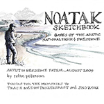 2009 artist sketchbook of a patrol on the Noatak river.