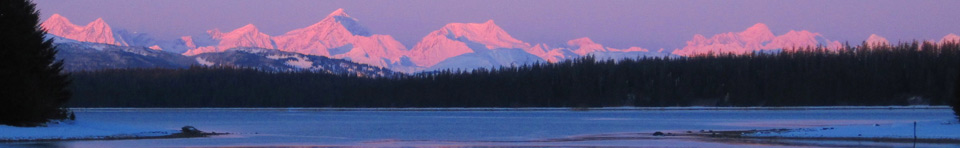 Winter light on the Fairweather Range