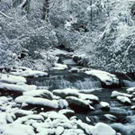 A snowy river