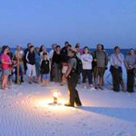 People and Ranger giving Full Moon Talk