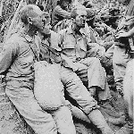 POWs resting during the Bataan death march