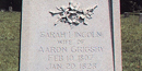 Picture of Sarah Lincoln Grigsby's grave site in Indiana Picture of Sarah Lincoln Grigsby's grave site in Indiana