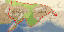 A map depicting the former landmass connecting North America and eastern Asia. A map depicting the former landmass connecting North America and eastern Asia.