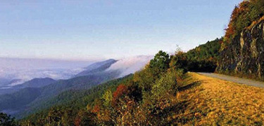 The Parkway in fall color The Parkway in fall color
