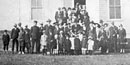 Portsmouth villagers stand on the steps of their newly completed church in 1915. Portsmouth villagers stand on the steps of their newly completed church in 1915.