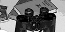 black and white sketch of binoculars; art by Will Irvine and Mark Haines black and white sketch of binoculars; art by Will Irvine and Mark Haines