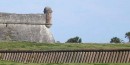The City of St. Augustine was surrounded by a ditched Palm Log wall topped with redoubts every 200 yards. The City of St. Augustine was surrounded by a ditched Palm Log wall topped with redoubts every 200 yards.
