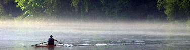 Skull boat in the morning mist - Photo by Tom Wilson
