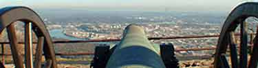 The batteries positioned atop Lookout Mountain during the fall of 1863 provided a grand spectacle for the Union troops in the valleys.