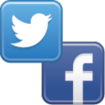 Twitter and Facebook Logos