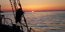 sunset seen off a ship sunset seen off a ship