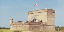 Ft Matanzas stands stark against the low landscape of the Matanzas River Ft Matanzas stands stark against the low landscape of the Matanzas River