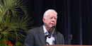 Jimmy Carter as he speaks to visitors. Jimmy Carter as he speaks to visitors.