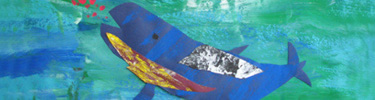 Whale created by student artist as part of Kenai Fjords Arts for Parks program