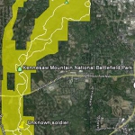 Google Earth image of Kennesaw Mountain NBP.