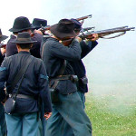 Re-enactors performing a live fire demonstration at Kennesaw Mountain NBP.