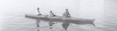 Dena'ina Athabascan hunters in their kayak in 1921. Photo courtesy Robert W. Vreeland