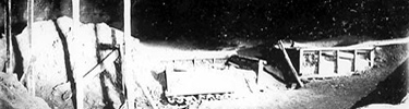 Saltpetre mining ruins in Mammoth Cave. The apparatus was damaged in the New Madrid earthquakes of 1811-1812.
