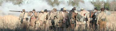 Confederate Soldiers Firing Muskets