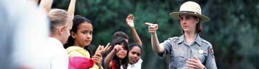 Kids participating in a ranger program