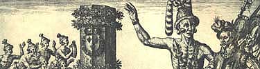 Timucuan chief and French explorer meet at the column