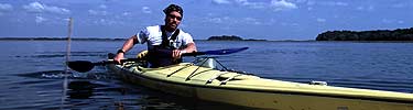 Man kayaking in the Preserve